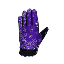 Purple Paisley Motorcycle Gloves