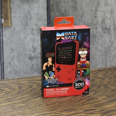 My Arcade Pixel Classic Handheld Retro Gaming System with 300 Games Red 5x7x1