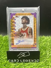 Zaccharie Risacher 2024 Topps Auto Gold Geometric Refractor /50 RC Atlanta Hawks