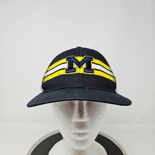 Michigan Wolverines Fan Favorite Snapback Hat Logo Blue Yellow NCAA