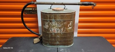 Vintage D.B. Smith Co. Indian Backpack Fire Extinguisher Pump - BRASS - EMPTY