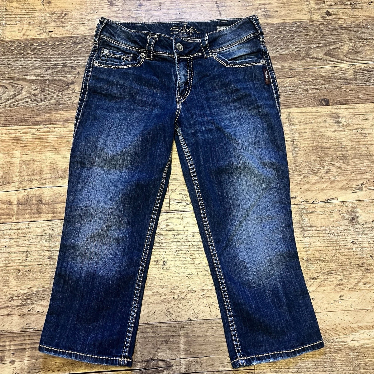 Jean Suki Surplus Femme Argent Bleu Regular Bootcut Stone Wash W30 L32
