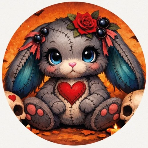 Hayleybug 1/2 oz Frayed but Fearless Rabbit silver round w/ COA POP 15