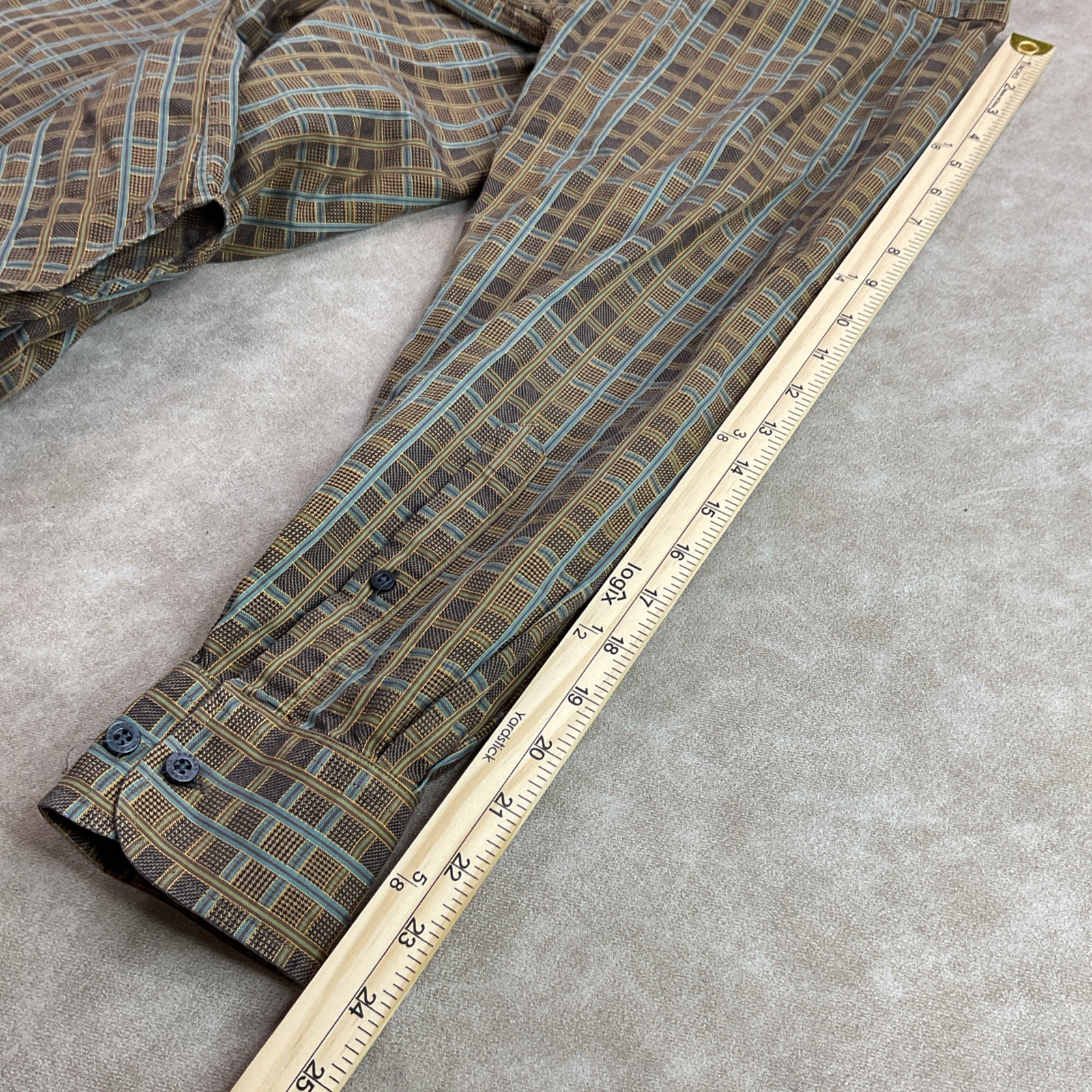 Robert Talbott Shirt Button Front Long Sleeve Che… - image 3