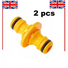 2pcs Hozelock Double Male Adaptor for Joining Garden Hose Pipe Repair Connector