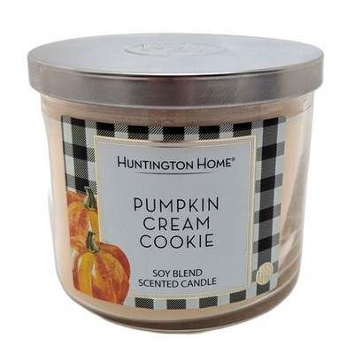 Pumpkin Cream Cookie 3 wick Candle Huntington Home 14oz Soy Blend Fall Scent