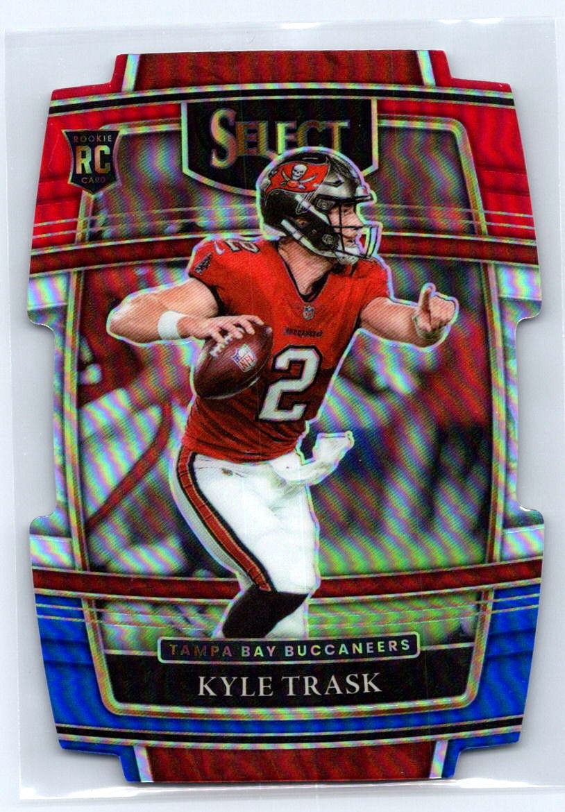 2021 Panini Select #63 Kyle Trask Red and Blue Prizm Die Cut