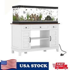 55 Gallon Aquarium Stand with Built-in Power Outlet, Heavy Duty Fish Tank Stand