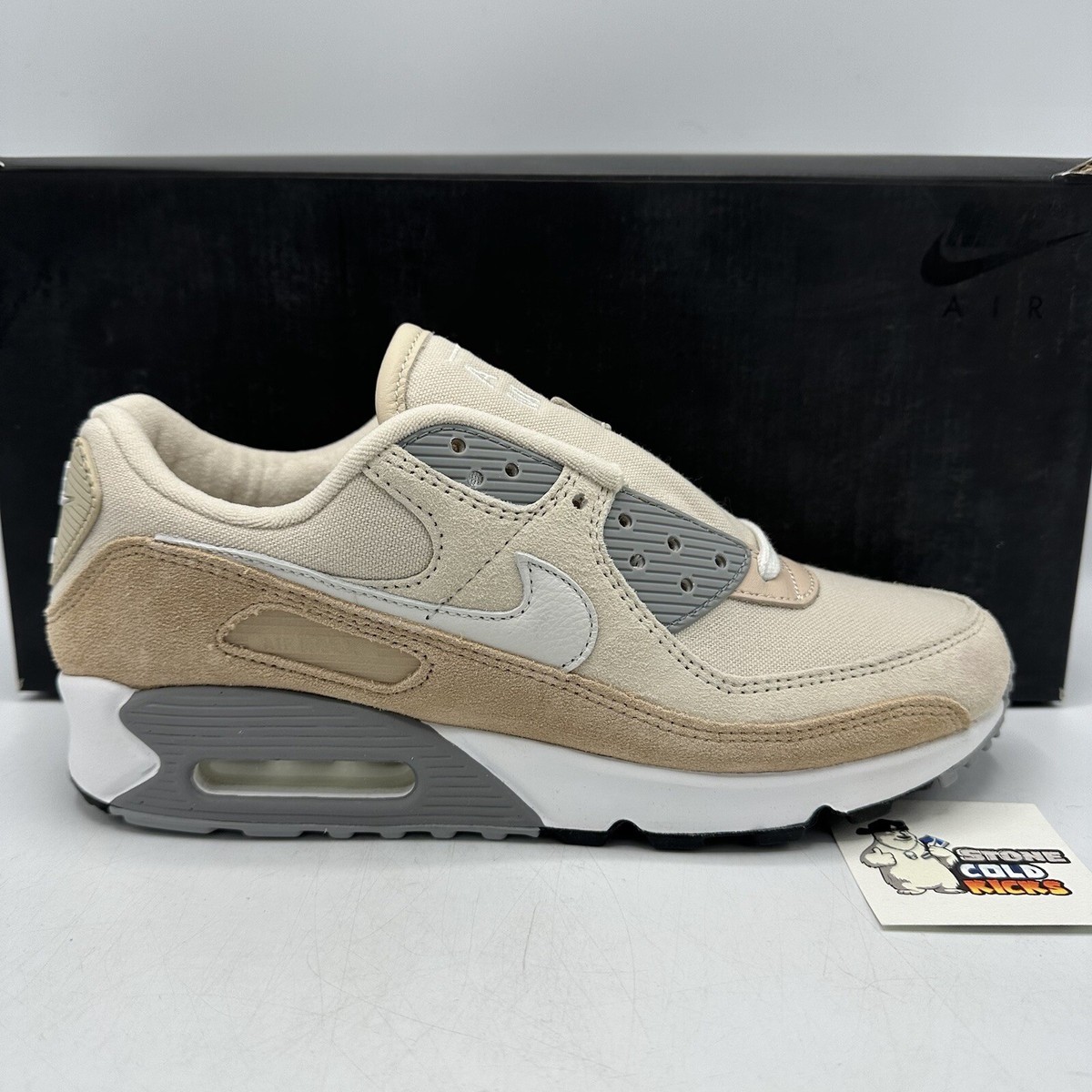 Nike Air Max 90 Premium Hemp White DA1641-201 Size 9 Right Shoe