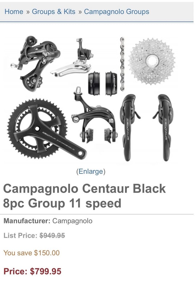 Campagnolo Centauro 11 Speed – Deragliatore Posteriore Gabbia Media (RD18-CEB1M)