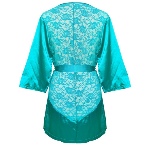 Conjunto de pijama de satén de seda para mujer manga larga con botones ropa de dormir ropa de dormir plus - Imagen 63 de 63