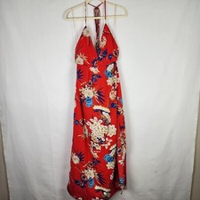 ASOS Perisian Floral Halter Tie Open Back Maxi Dress SIZE 6