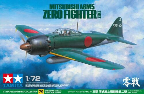TAMIYA 1/72 WAR BIRD Colección No.79 MITSUBISHI A6M5 ZERO FIGHTER ZEKE JAPÓN81 - Imagen 1 de 8