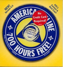 Yellow and Blue AOL 6 CD MINT 700 hours free America On-line