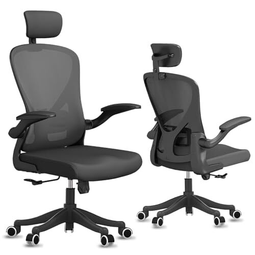 Ergonomic Office Mesh Chair, Home Desk Executive Gaming Chairs with A-black