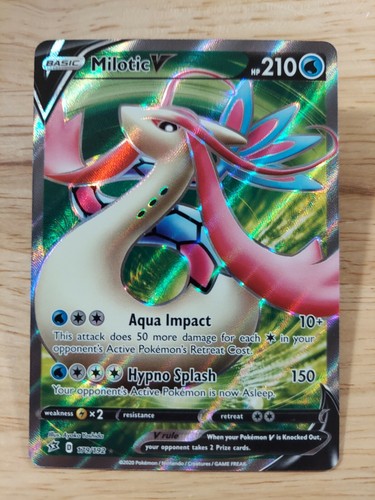 Milotic V 179/192 Rebel Clash NM Full Art Ultra Rare Pokemon Card