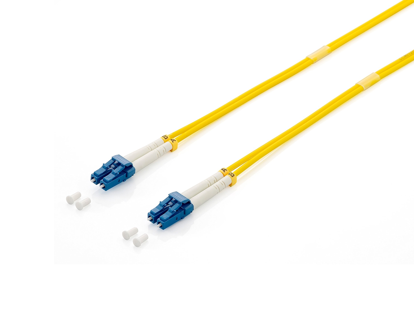 Equip Fibre Optic Patch Cable LC > LC 3.00 m Single Mode Duplex OS2 Yellow Polyb