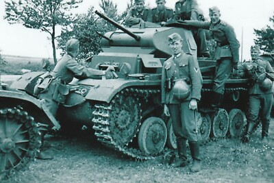 #ad WW II German Photo Panzer II Tanks $3.99