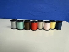 Lot of 8 Plastic Spools Unbranded Thread Different Colors Vtg?