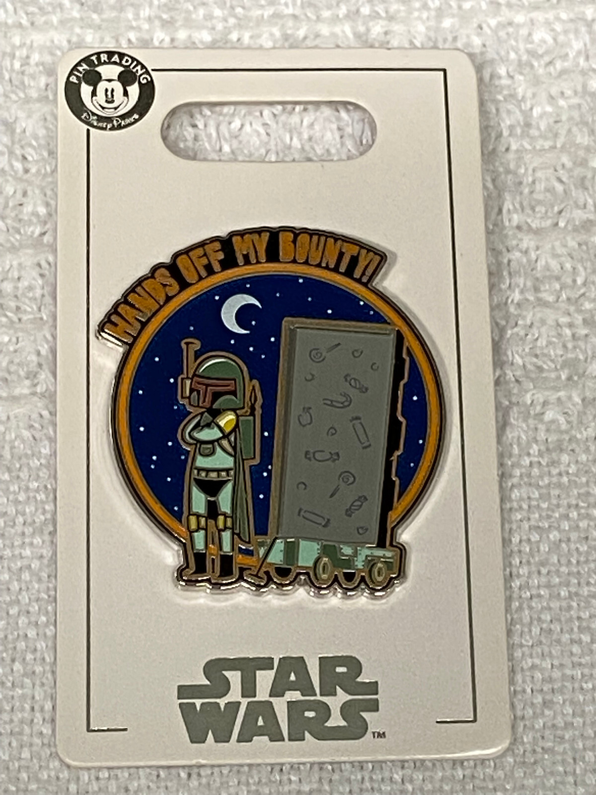 2020 Disney Pin Star Wars Boba Fett Hands Off My Bounty NOC