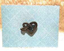 Vintage~CTA~Twisted/Flattened Nail Heart~Religious Lapel/Hat Pinback~3/4  x 5/8 