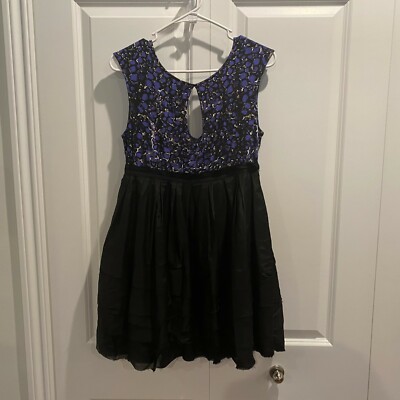 Bebe Blue And Black Keyhole Mini Dress Size Small | eBay