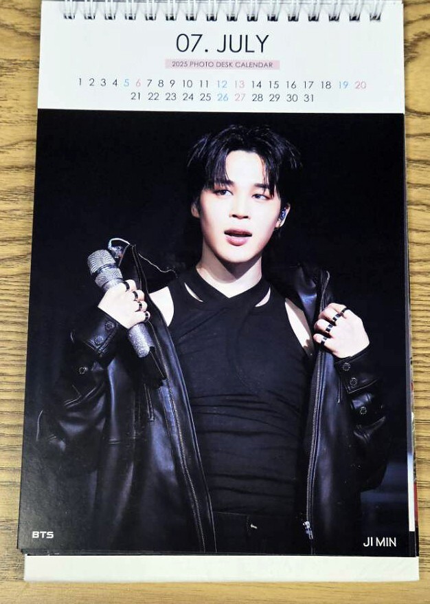 BTS Jimin 2025 Photo Desk Calendar+ Sticker A.R.M.Y Bangtan