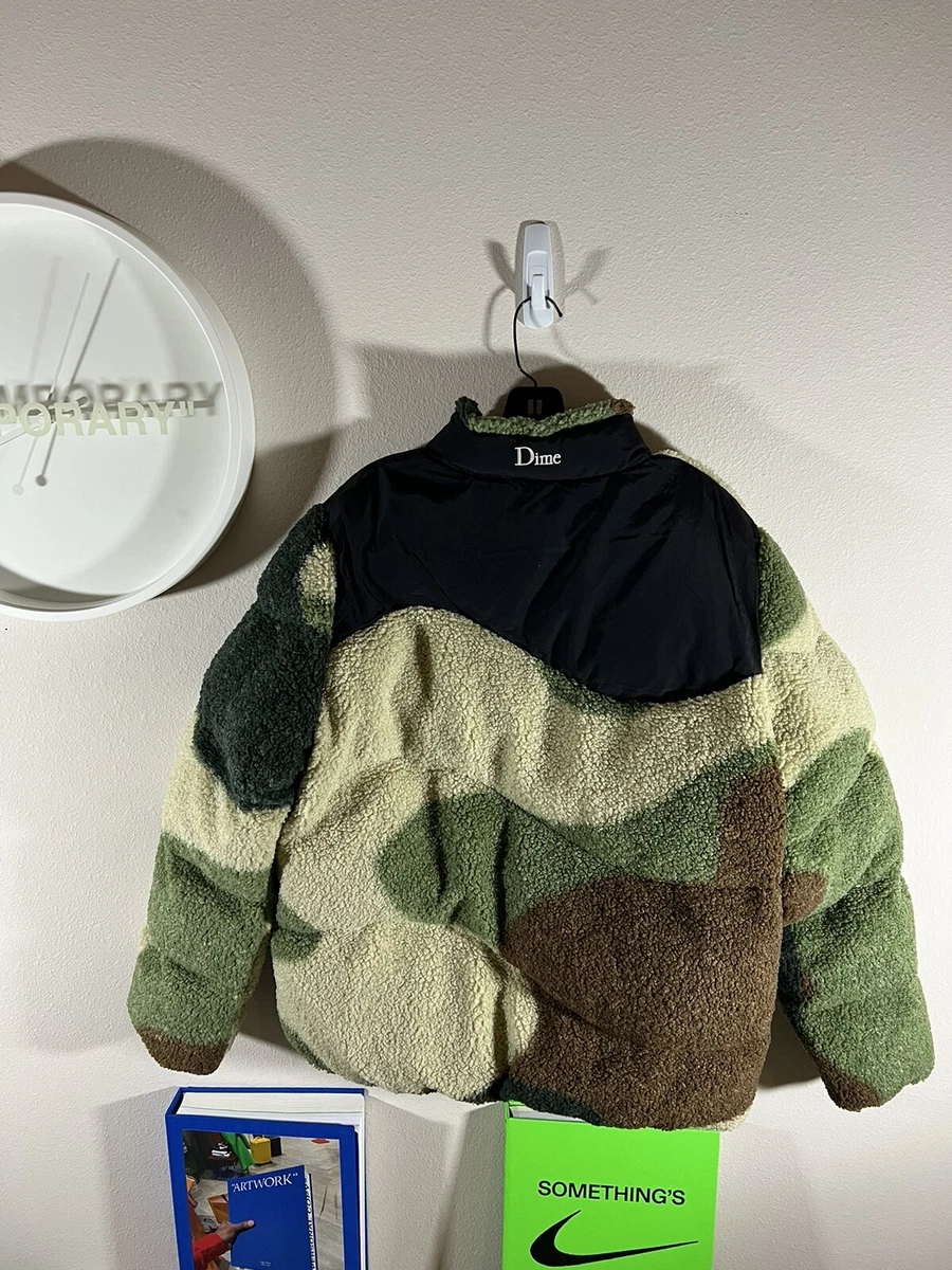 Dime Camo Sherpa Puffer Jacket | eBay