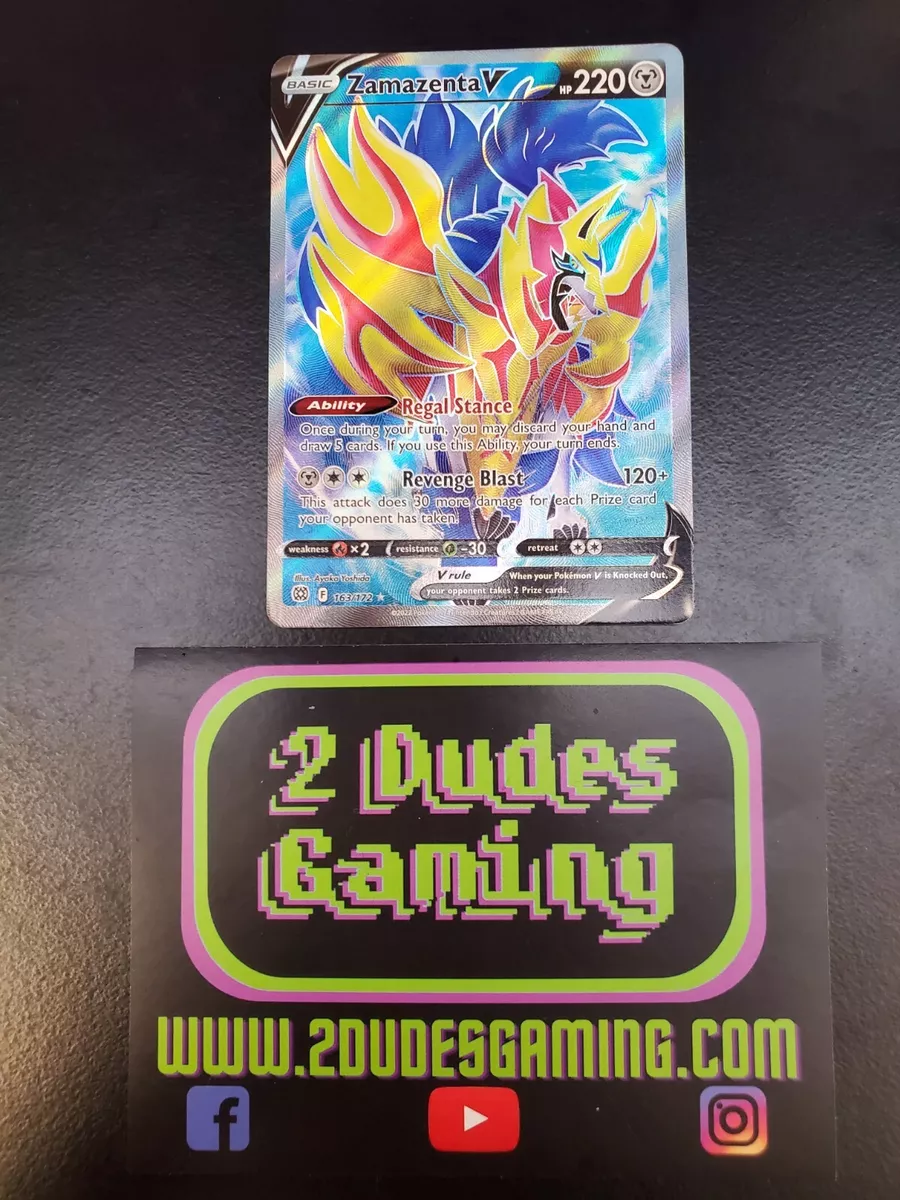 Zamazenta V 163/172 - Brilliant Stars - Ultra Rare Pokemon Card - Full Art