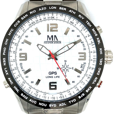 Herrenuhr Meister Anker GPS Funkuhr Long Life mit Box