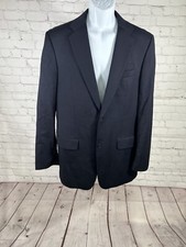 Joseph  Feiss Gold Dark Blue 100 Wool Two Button Blazer Jacket Men  s 40L