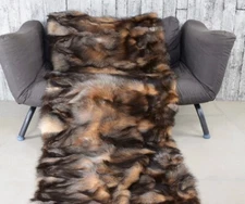 Real Fur Blanket Throw, Fox Fur Blanket throw