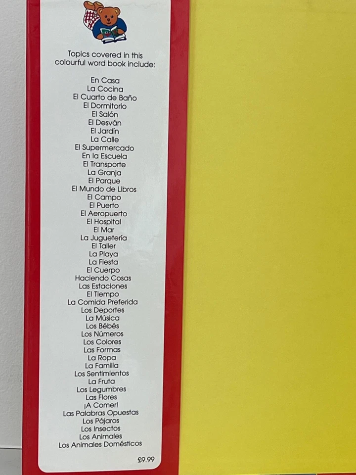 1000 FIRST WORDS IN  SPANISH - SAM BUDDS- HARDCOVER ILLUSTRATED KIDS BOOK VGC BN - Image 2 of 4