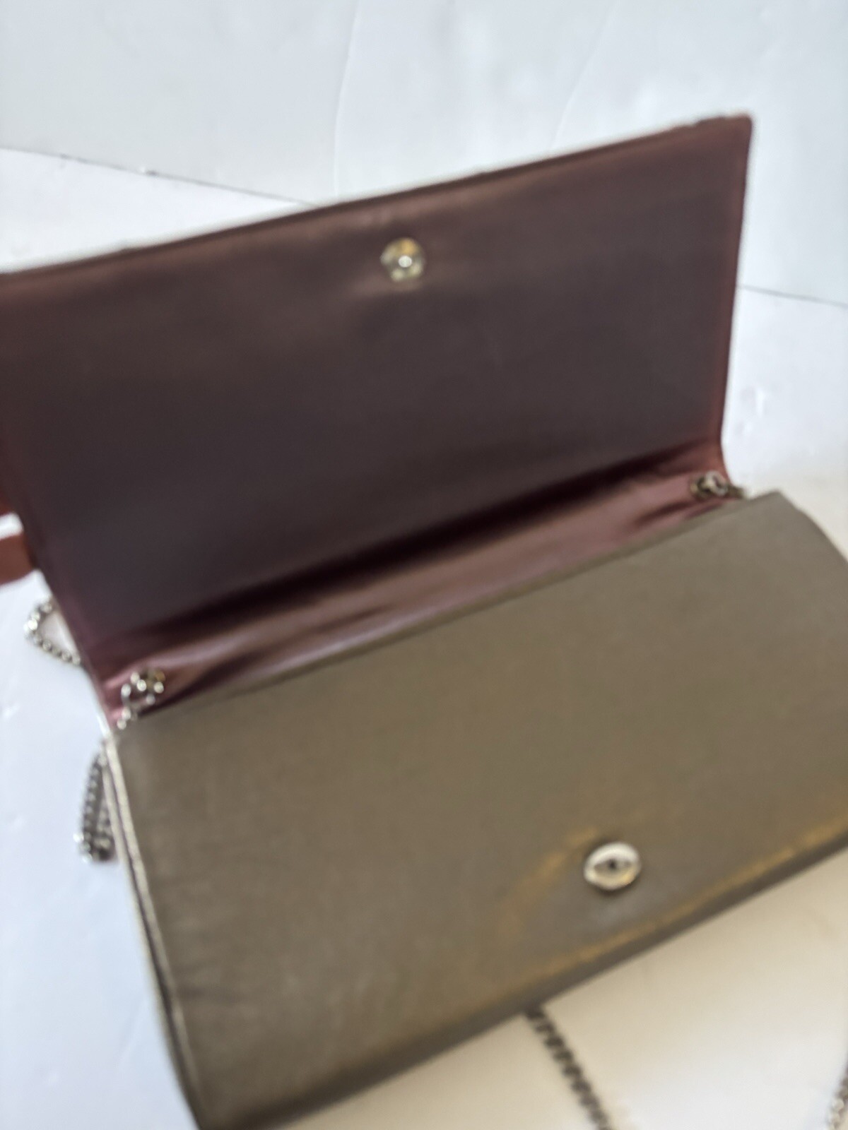 Morris Moskowitz Patchwork Metallic Leather Clutc… - image 5