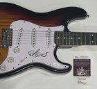 DAVE STEWART SIGNED SUNBURST ELECTRIC GUITAR EURYTHMICS JSA COA — photo 2