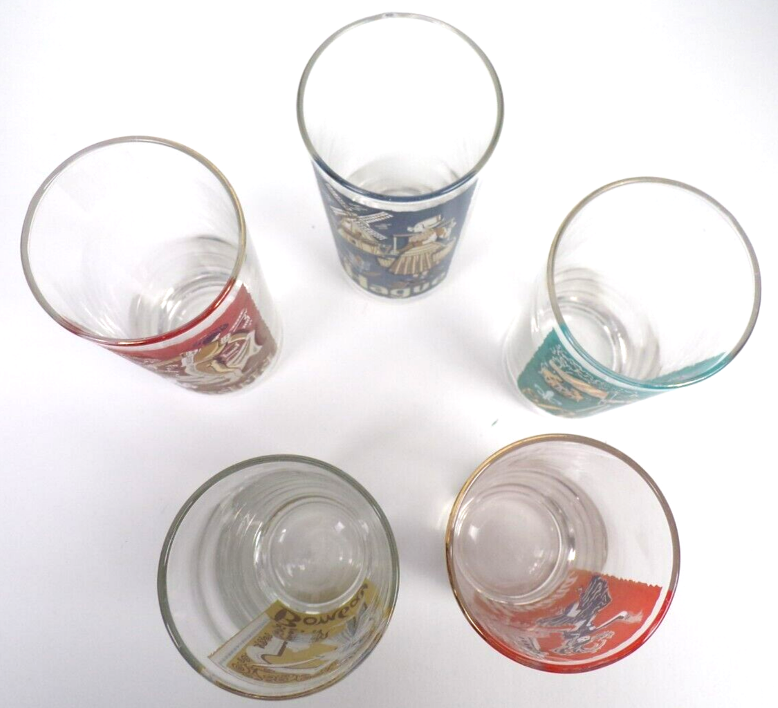 Vintage Libbey International Cities of The World Set of 5 MCM Highball Glasses eBay
