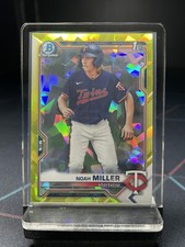 2021 Bowman Chrome Sapphire Draft Yellow Refractor Noah Miller /99 BDC-109 1st