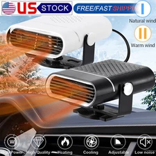 Portable Electric Car Heater 12V Heating Fan Defogger Defroster Demister 150W US