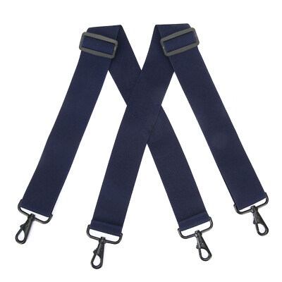 5 cm Extra Breite Hosenträger 4 Haken Herren Blau