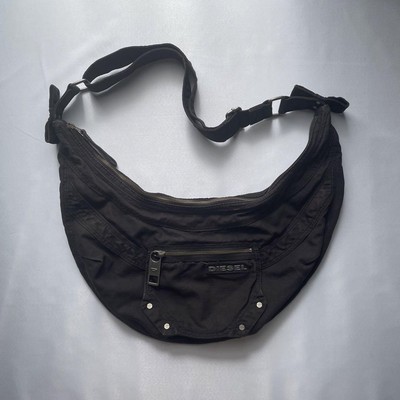 Diesel Men Archive Shoulder Bag Y2K Crescent Moon Luxury