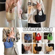 Handmade Woven Women's Bag Beach Tote Bag Handbag Travel Seaside Vacation Summer