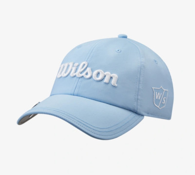Wilson Women's Pro Tour Golf Hat Cap SnapX Light Blue White With Ball Marker NWT
