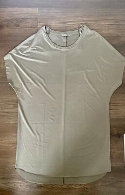 slim fit dress slacks Zara Brown Mock Neck Short Sleeve Dress main image 1