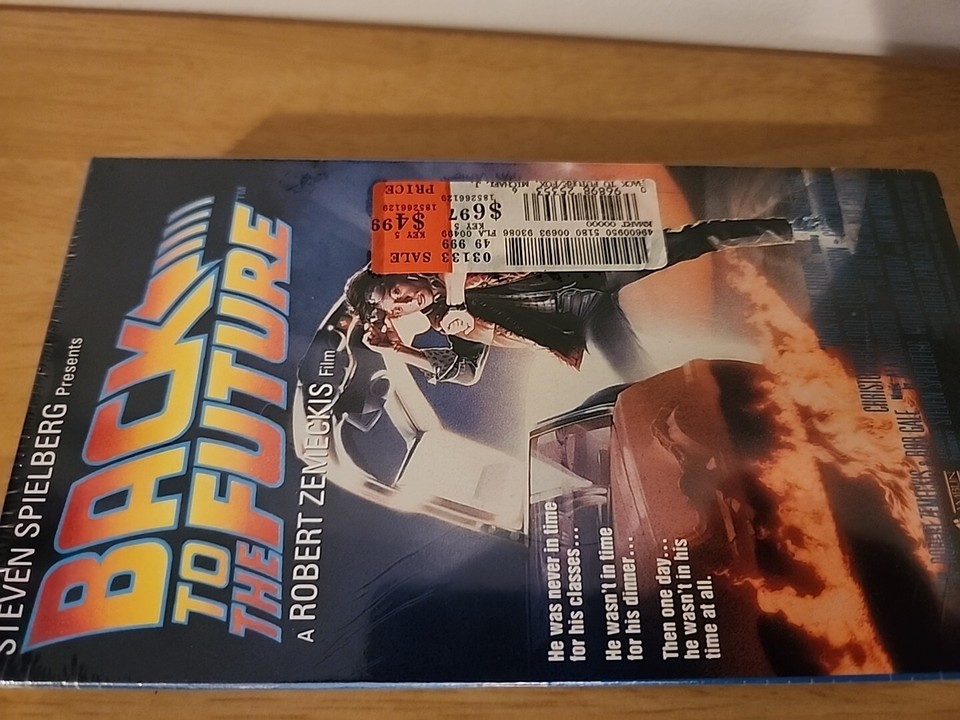 Back to the Future (VHS, 1995) New Sealed Movie Video Cassette w/ Price