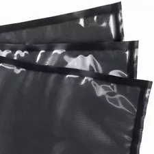 11" x 24" 5 MIL Precut Black/Clear Vacuum Sealer Bags for Food Storage 500 Pack