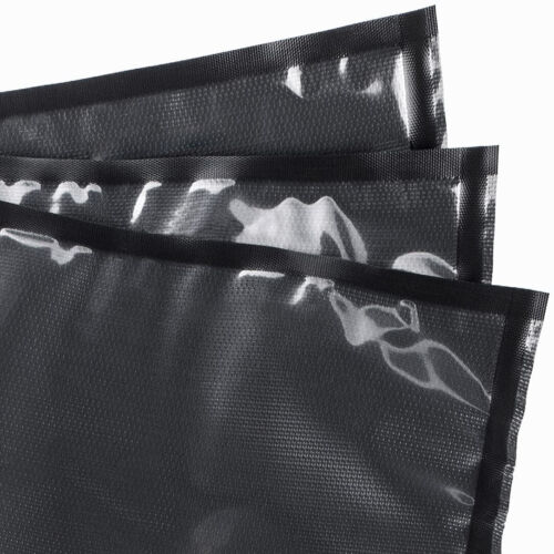 15" x 20" 5 MIL Precut Black/Clear Vacuum Sealer Bags for Food - 400 Pack - Afbeelding 1 van 1