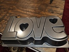 Wilton Nonstick LOVE Letters Cake Pan Baking Mold 13 x 7.5 x 2  