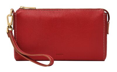 FOSSIL Gift Wristlet Handgelenktasche Utensilientasche Tasche Garnet rot Neu