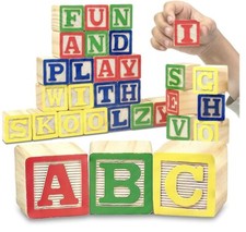 Wooden Alphabet Blocks x6 30 