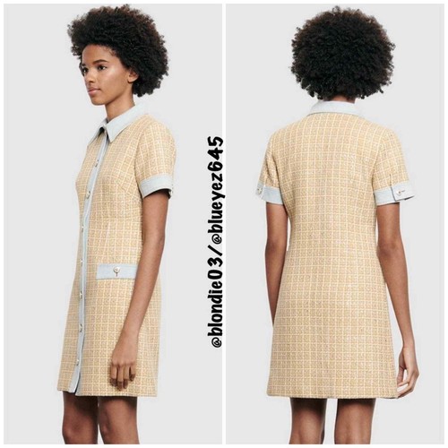 sandro mella tweed mini dress